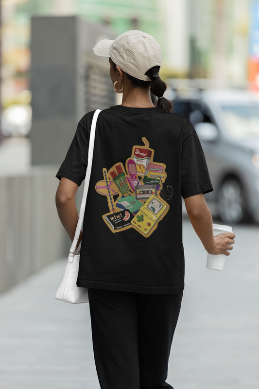 Old-School Cassette Tapes Oversized T-Shirt for Women