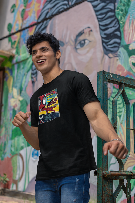 Spiderman Classic Graphic Regular Fit T-Shirt for Men