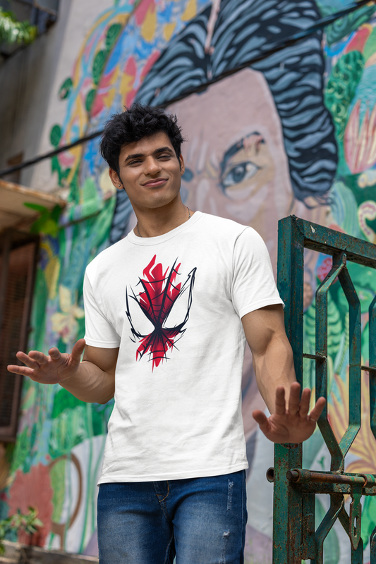 Spiderman Minimal Graphic Regular Fit T-Shirt for Men