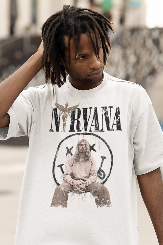 NIRVANA Oversized T-Shirt for Men | Pixalflux