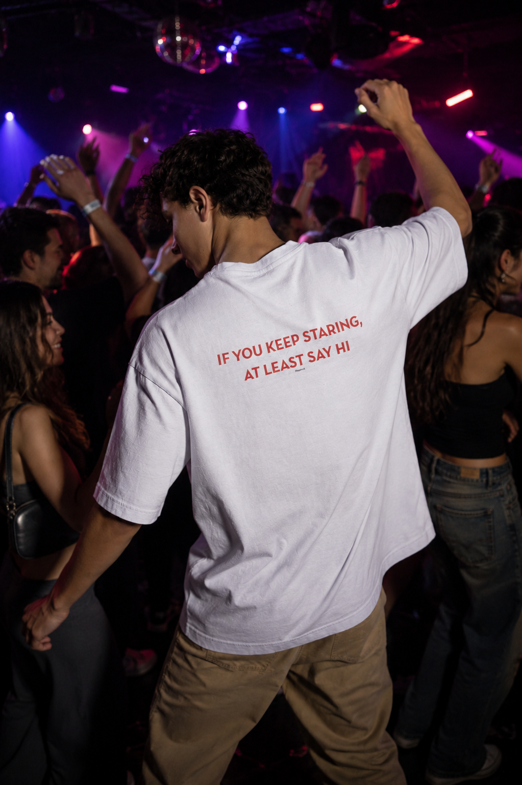 At Least Say Hi Oversized T-Shirt | Men | Pixalflux