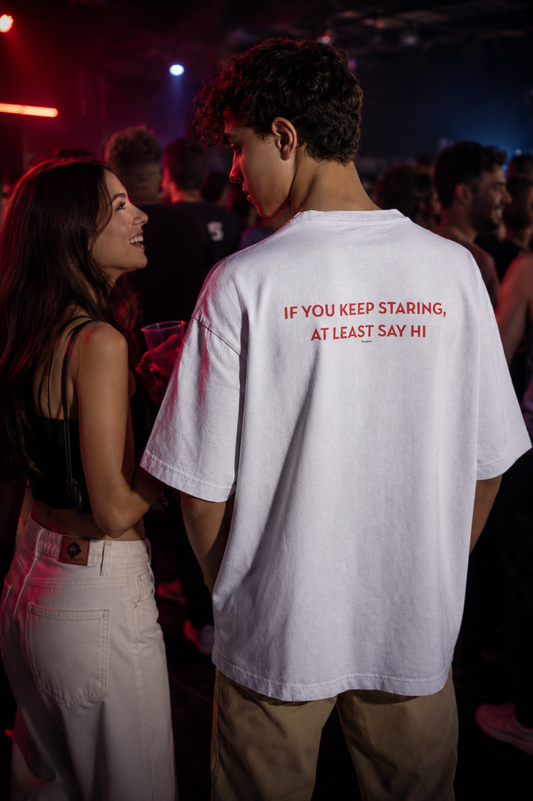 At Least Say Hi Oversized T-Shirt | Men | Pixalflux