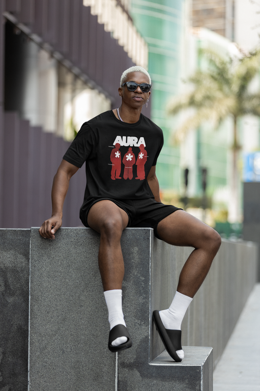 Aura Graphic Oversized T-Shirt – Black | Pixalflux