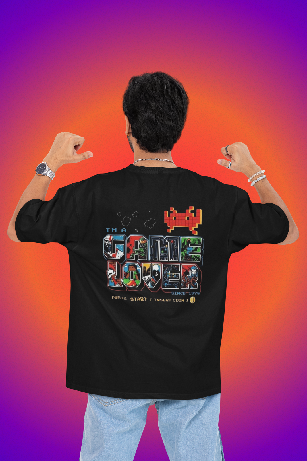 Video Game Oversized T-Shirt for Men