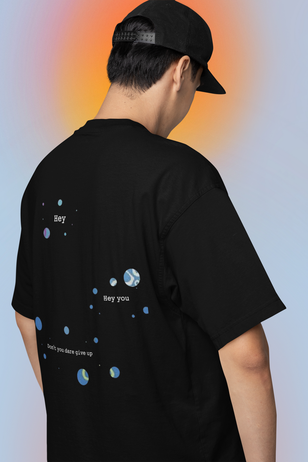 Hey You Don’t Give Up Oversized T-Shirt for Men