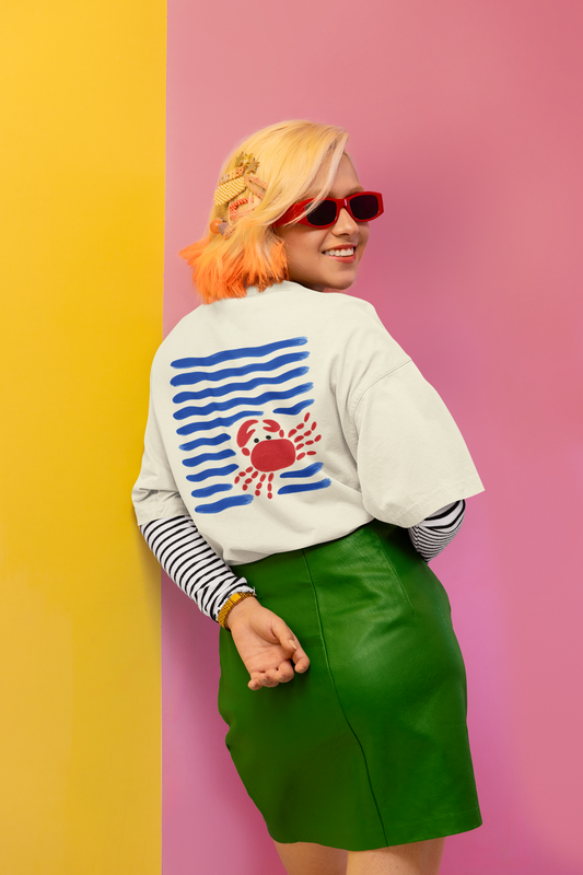 OH CRAB! Oversized T-Shirt for Women | Pixalflux