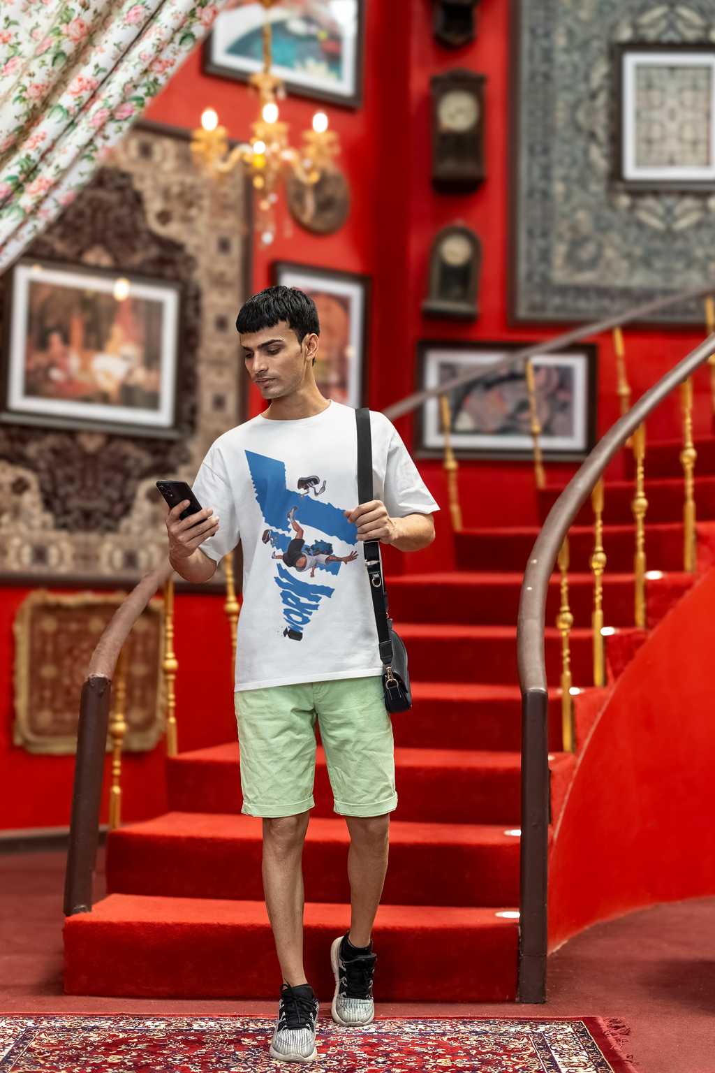 WORKIT Black Oversized T-Shirt for Men