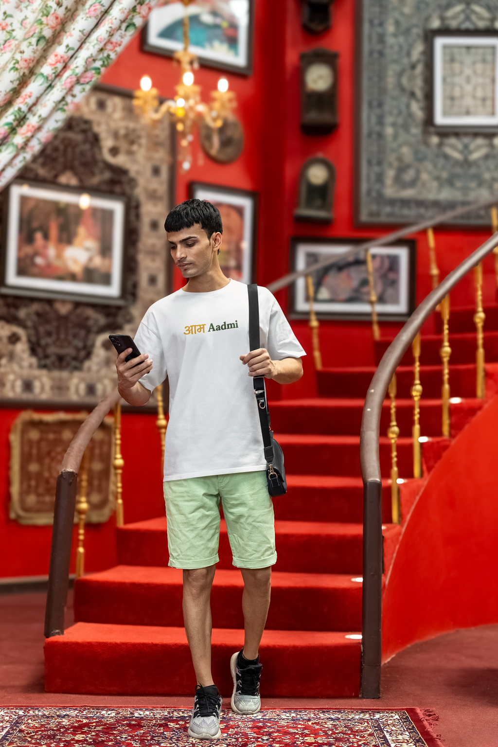 AAM AADMI | Summer Nostalgia  Oversized T-Shirt for Men | Pixalflux
