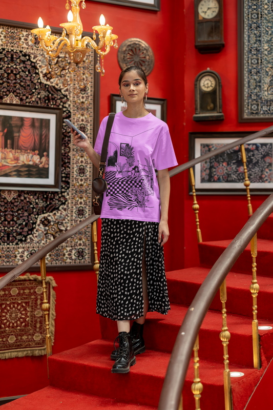 Purple Dreamer Oversized T-Shirt for Women