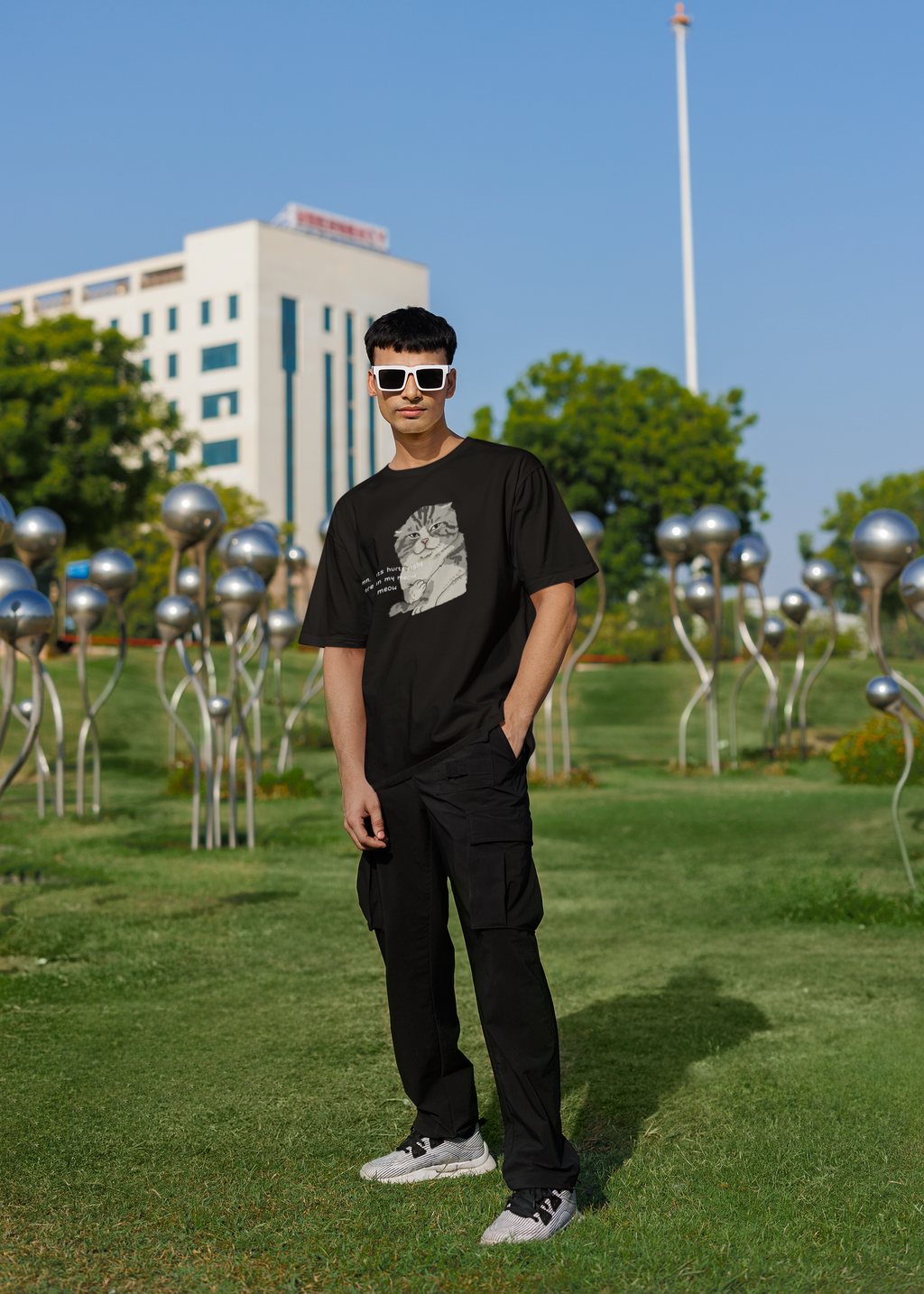 Meow Mood Oversized T-Shirt for Men