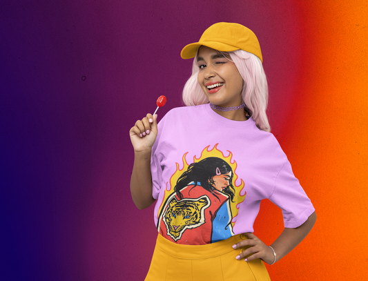 Tiger Girl Oversized T-Shirt for Women