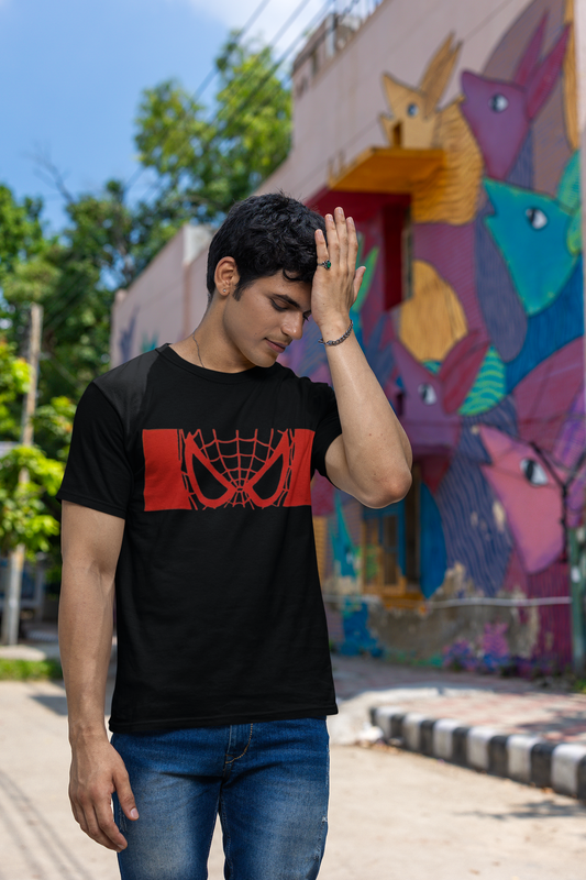 Spiderman Eyes Graphic Regular Fit T-Shirt for Men