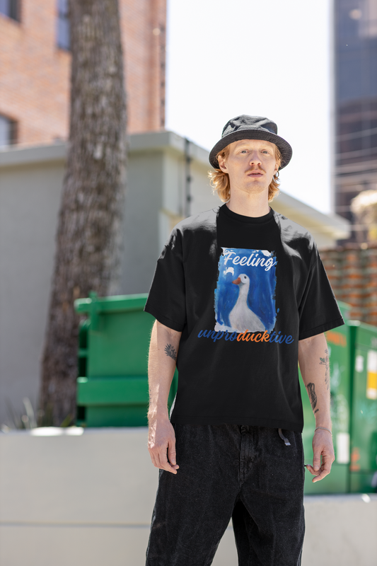 Feeling Unproductive Graphic Oversize T-Shirt for Men