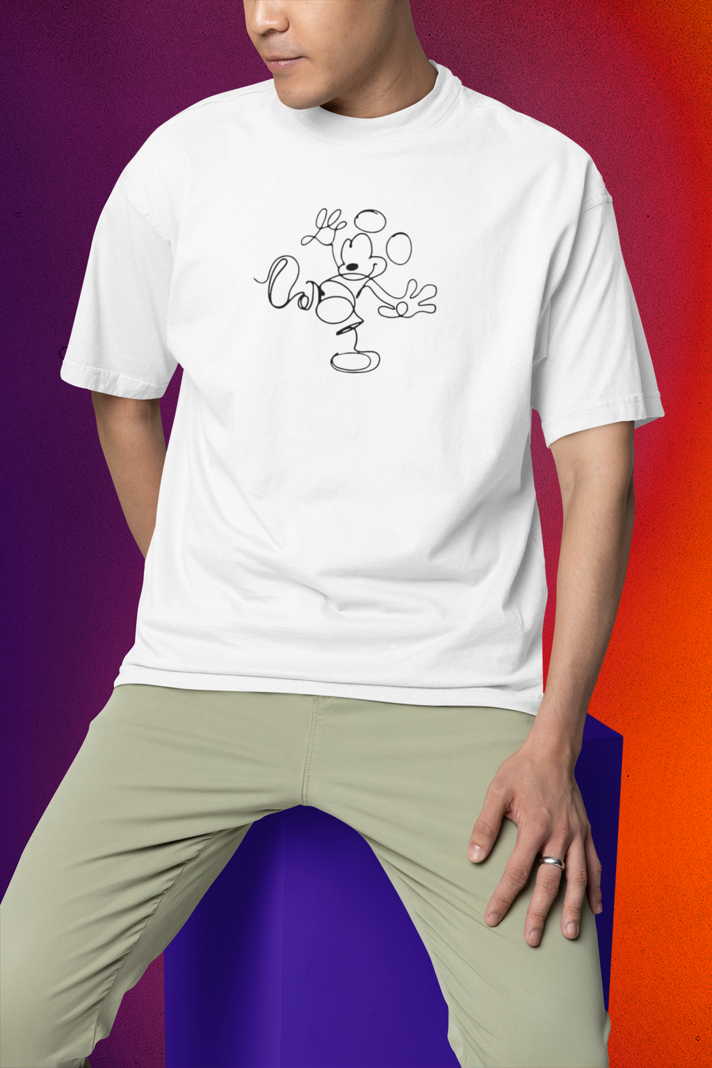 Mickey Mouse Oversized T-Shirt for Men