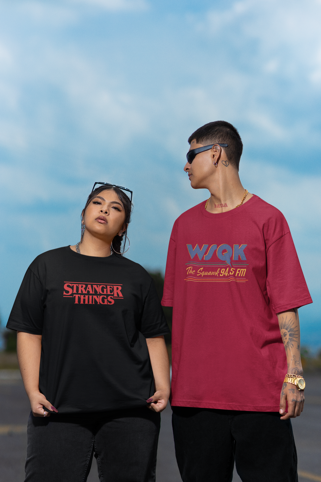 Stranger Things Oversized T-Shirt for Women