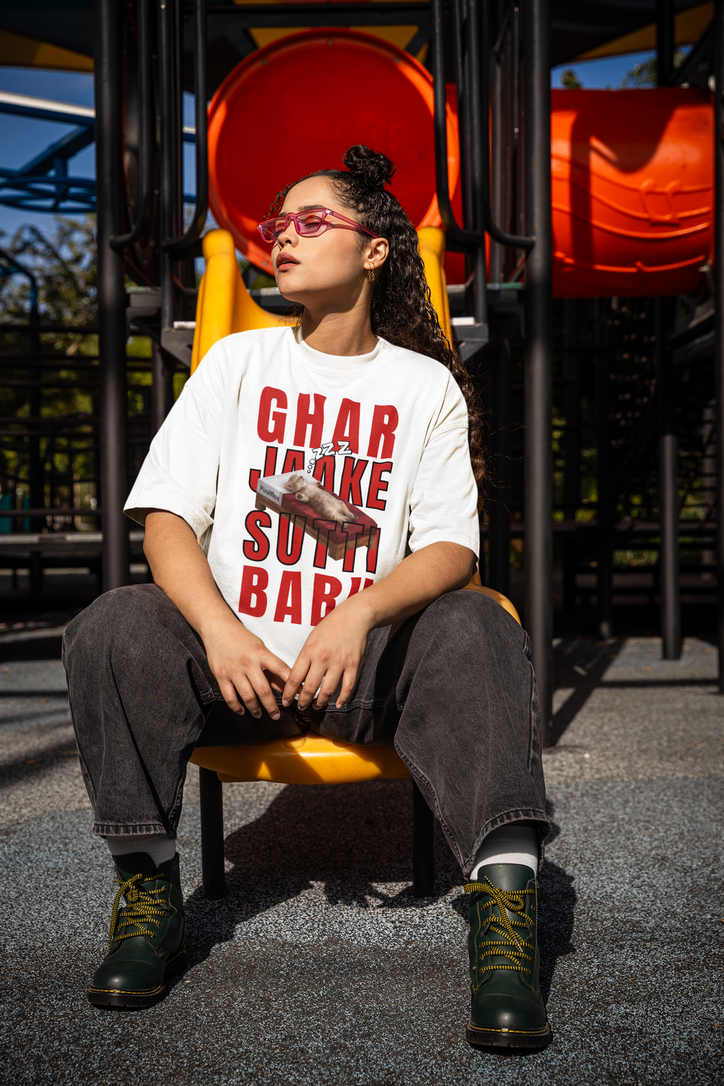 Ghar Jaake Sutti Babu Oversized T-Shirt for Women