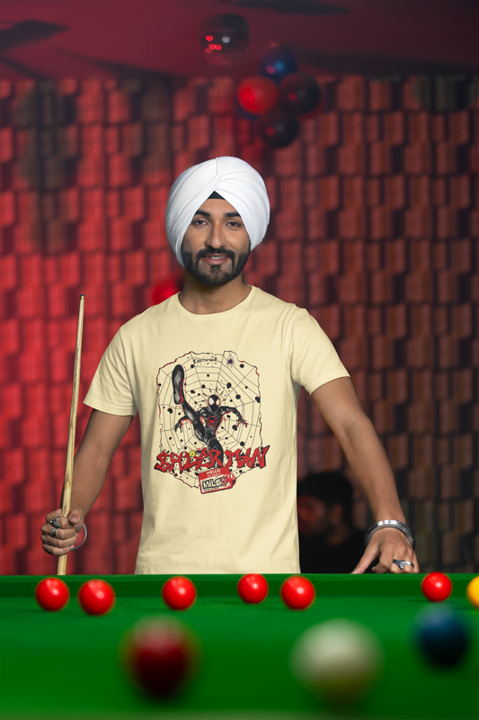 Spiderman Comic Style Regular Fit T-Shirt for Men