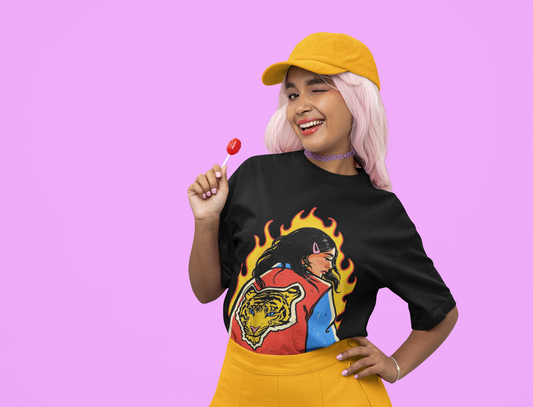 Tiger Girl Oversized T-Shirt for Women