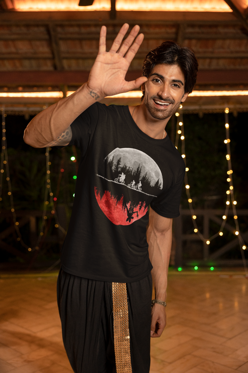 Stranger Things Upside Down Regular Fit T-Shirt for Men