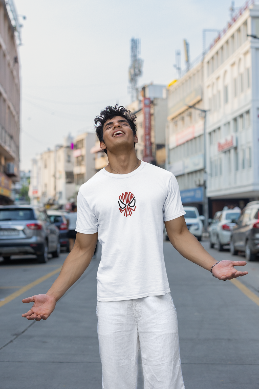 Spiderman Comic Style Regular Fit T-Shirt for Men