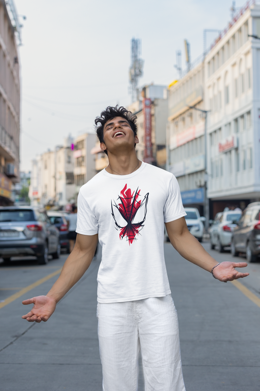 Spiderman Minimal Graphic Regular Fit T-Shirt for Men