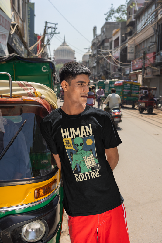 Alien – Human Routine Regular Fit T-Shirt for Men