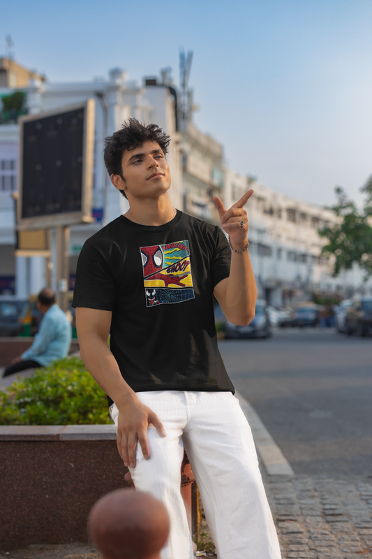 Spiderman Classic Graphic Regular Fit T-Shirt for Men