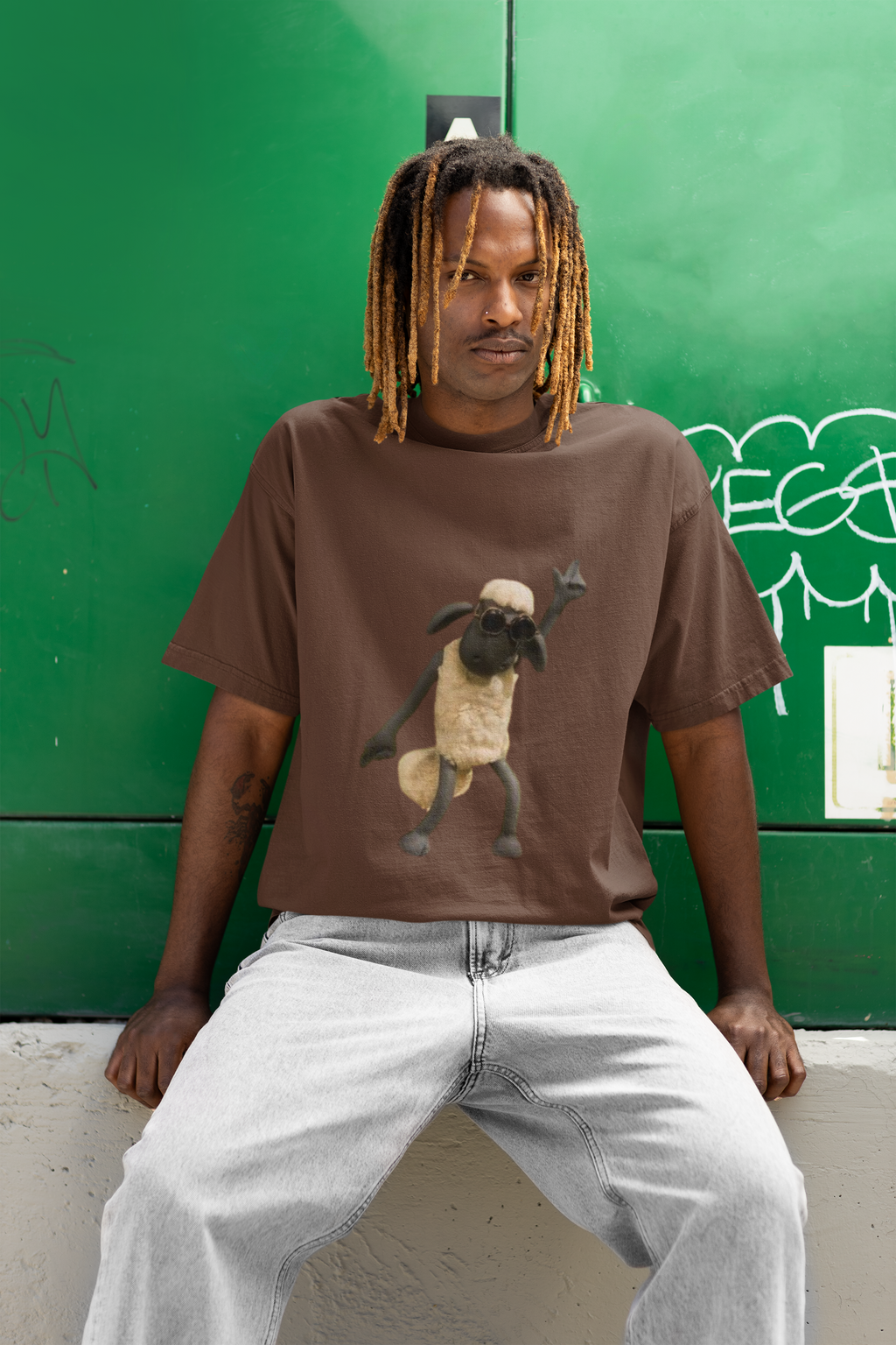 Dancing Shaun the Sheep Oversized T-Shirt For Men