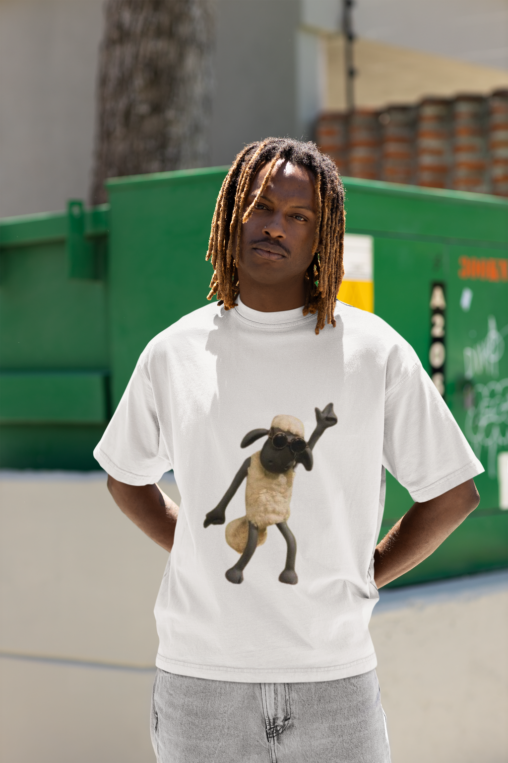 Dancing Shaun the Sheep Oversized T-Shirt For Men