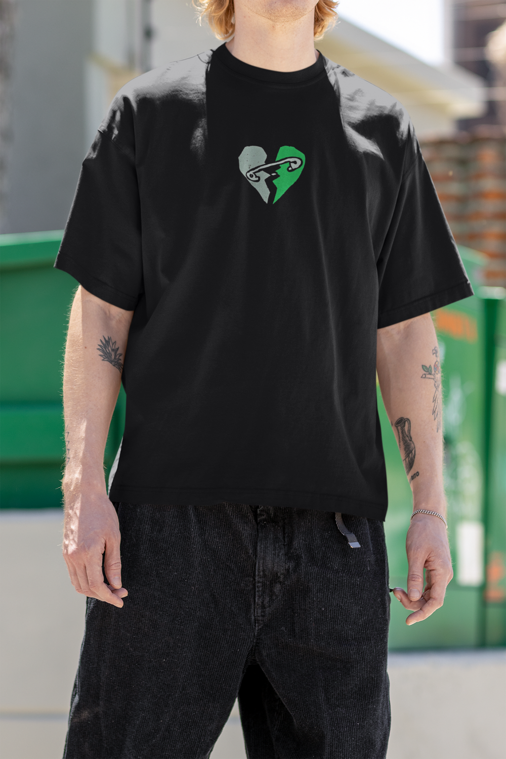 Broken Heart Oversized T-Shirt | Pixalflux