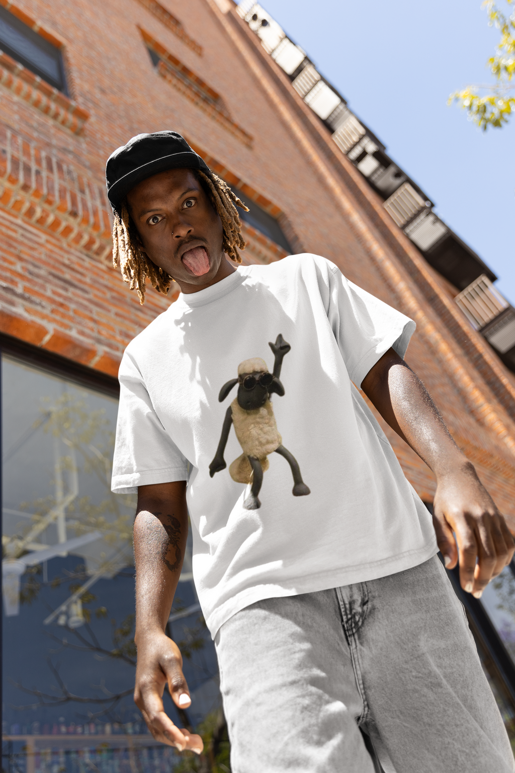 Dancing Shaun the Sheep Oversized T-Shirt For Men