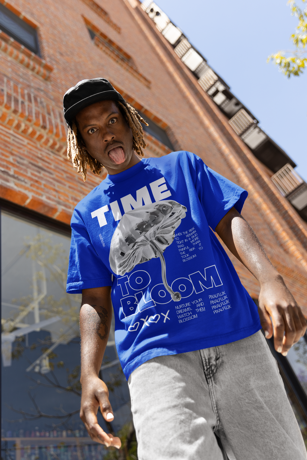 Time to Bloom Oversized T-Shirt | Pixalflux