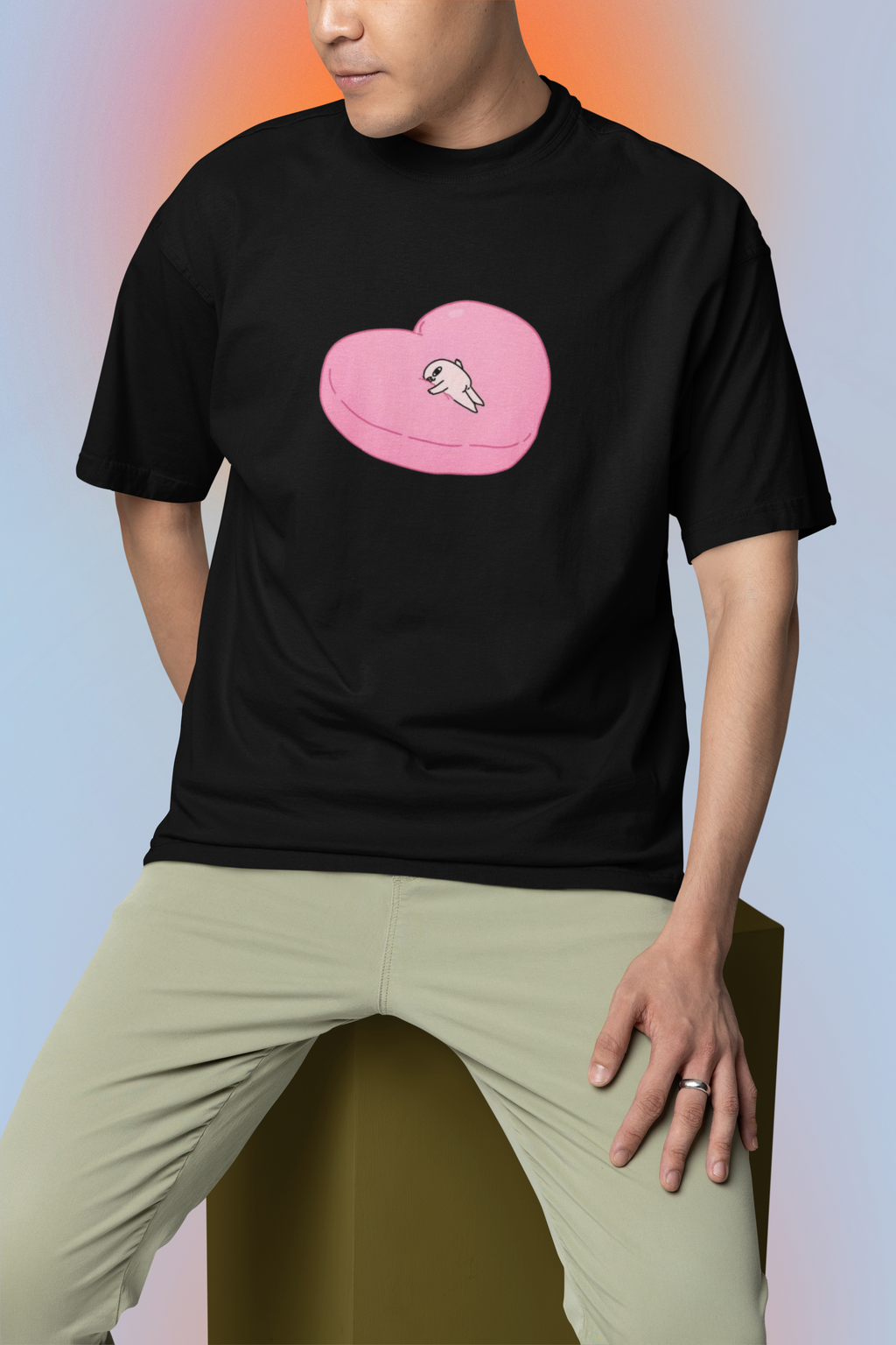 Hey You Don’t Give Up Oversized T-Shirt for Men