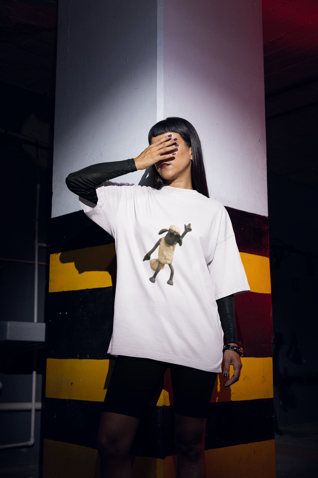Dancing Shaun the Sheep Oversized T-Shirt For Women