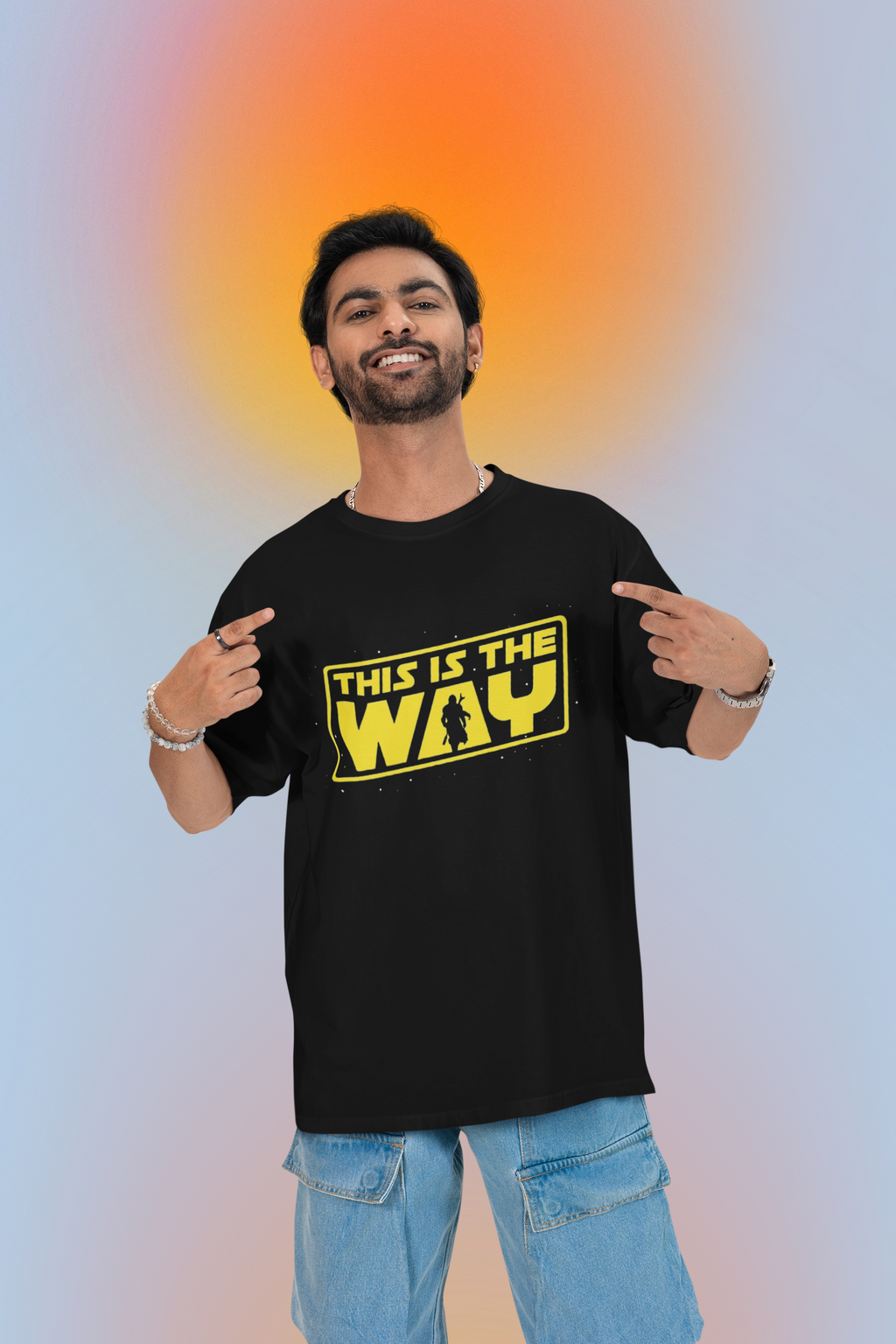 This Is The Way Star War Statement Oversized T-Shirt for Men