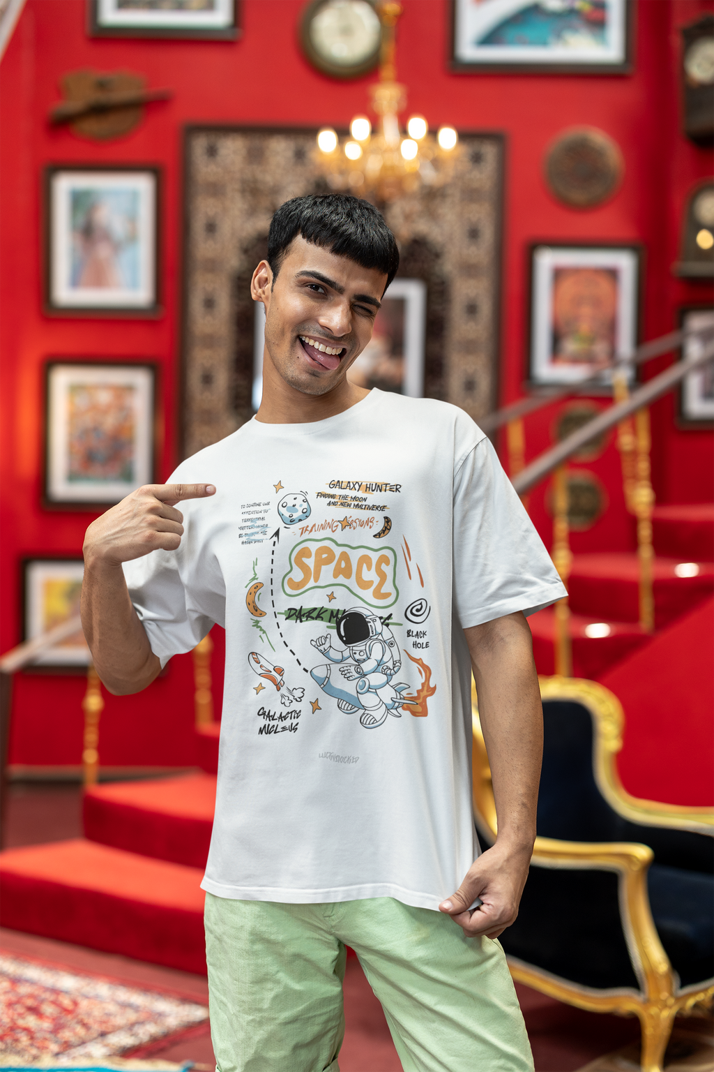 Space Explorer Oversized T-Shirt | Pixalflux