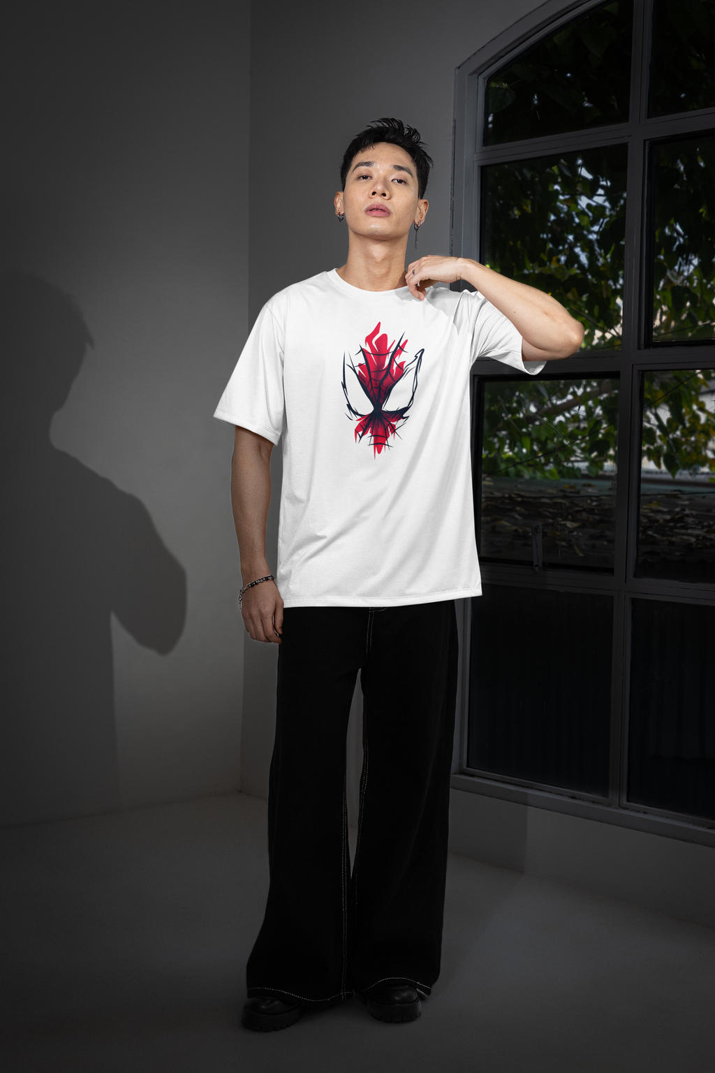 Spiderman Graphic Oversized T-Shirt for Men