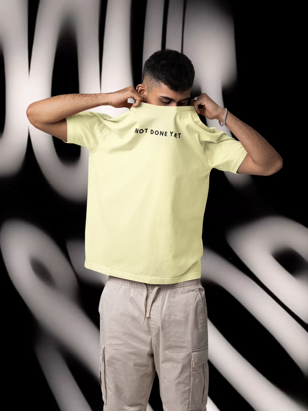 Try Again Oversized T-Shirt for Men | Pixalflux