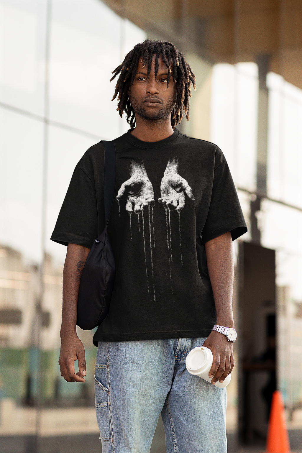 Divine Hands Oversized T-Shirt | Pixalflux