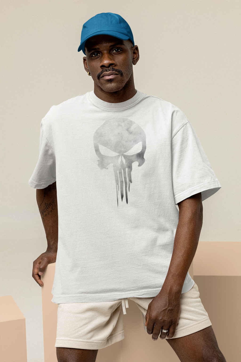 THE PUNISHER Oversized T-Shirt for Men | Pixalflux