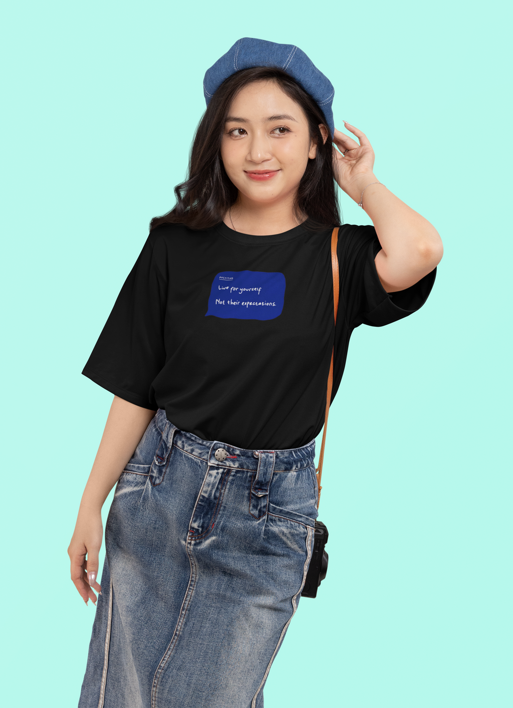 Live for Yourself Oversized T-Shirt for Women | Pixalflux