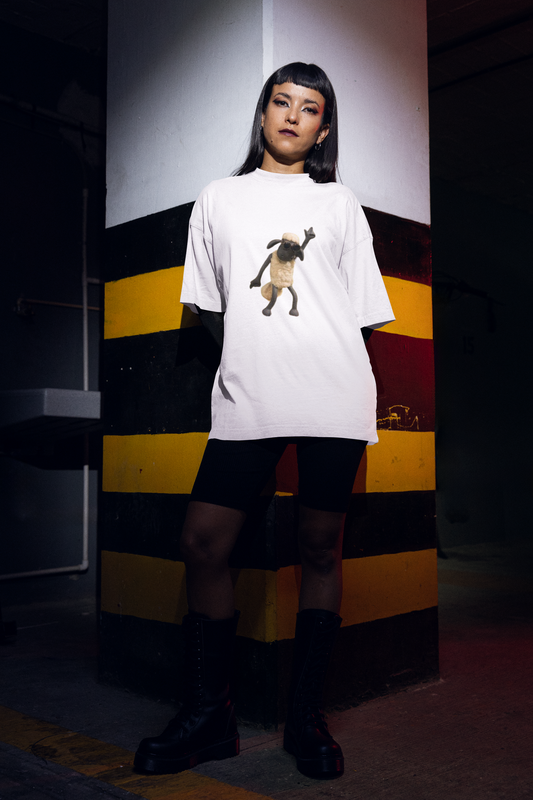 Dancing Shaun the Sheep Oversized T-Shirt For Women