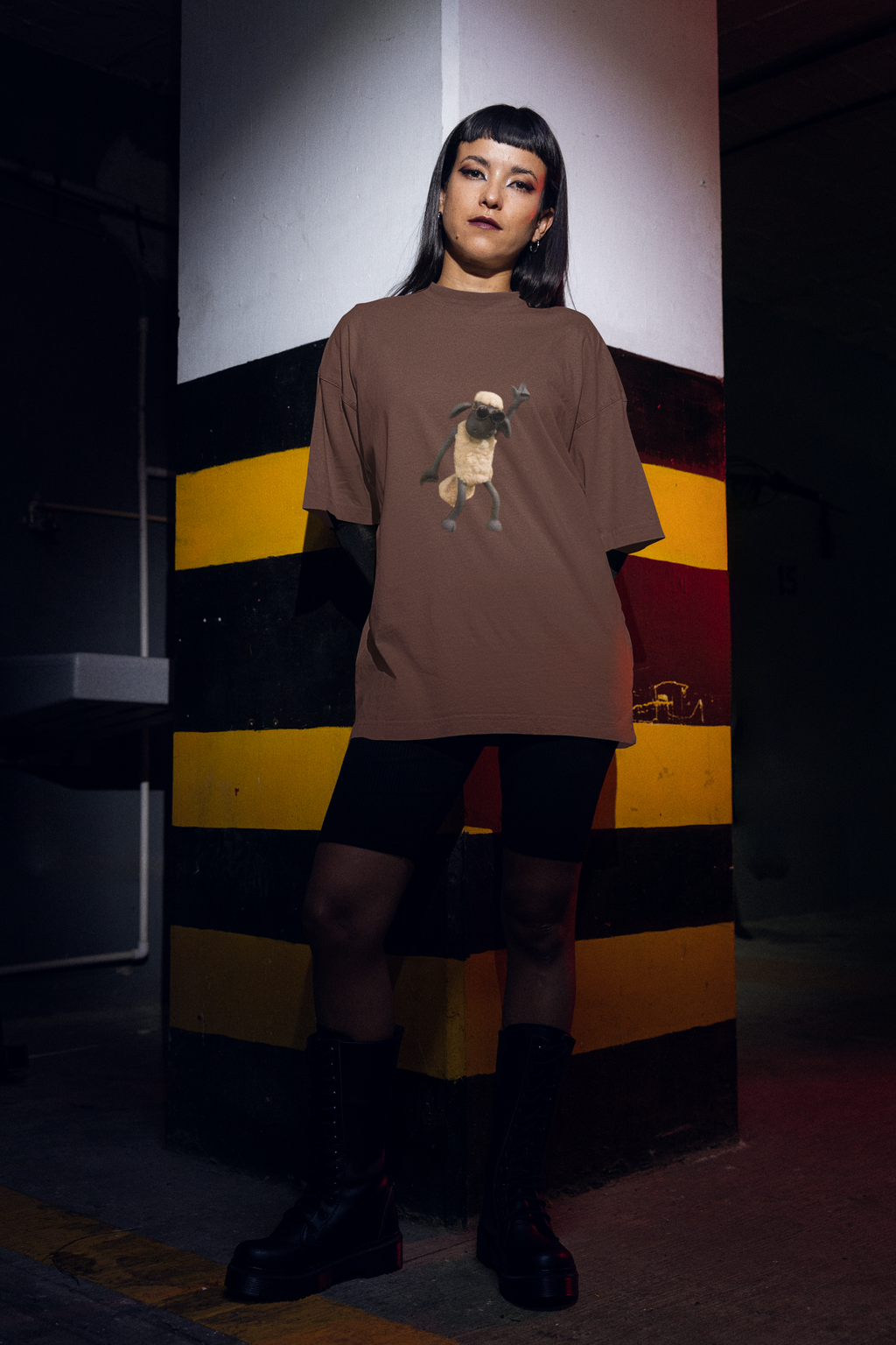 Dancing Shaun the Sheep Oversized T-Shirt For Women