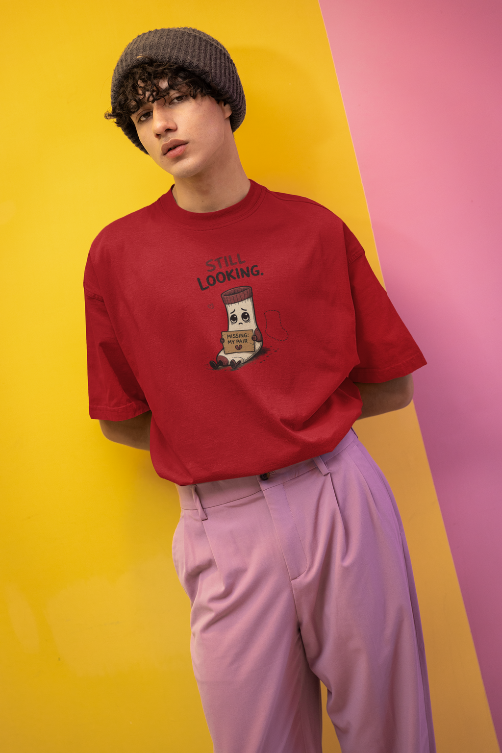 Still Looking – Missing My Pair Oversized Graphic T-Shirt for Men