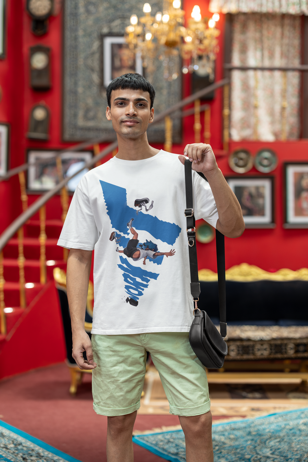 WORKIT Black Oversized T-Shirt for Men