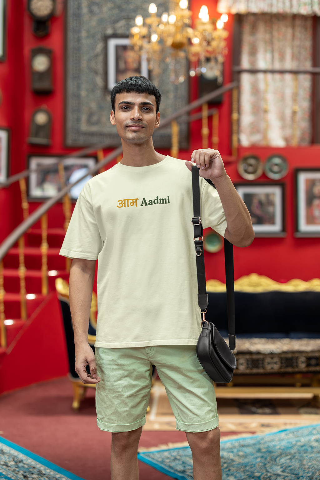AAM AADMI | Summer Nostalgia  Oversized T-Shirt for Men | Pixalflux