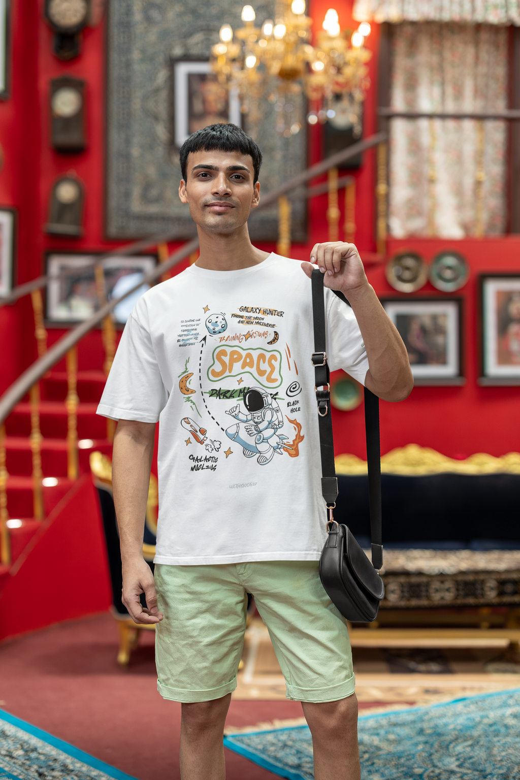 Space Explorer Oversized T-Shirt | Pixalflux