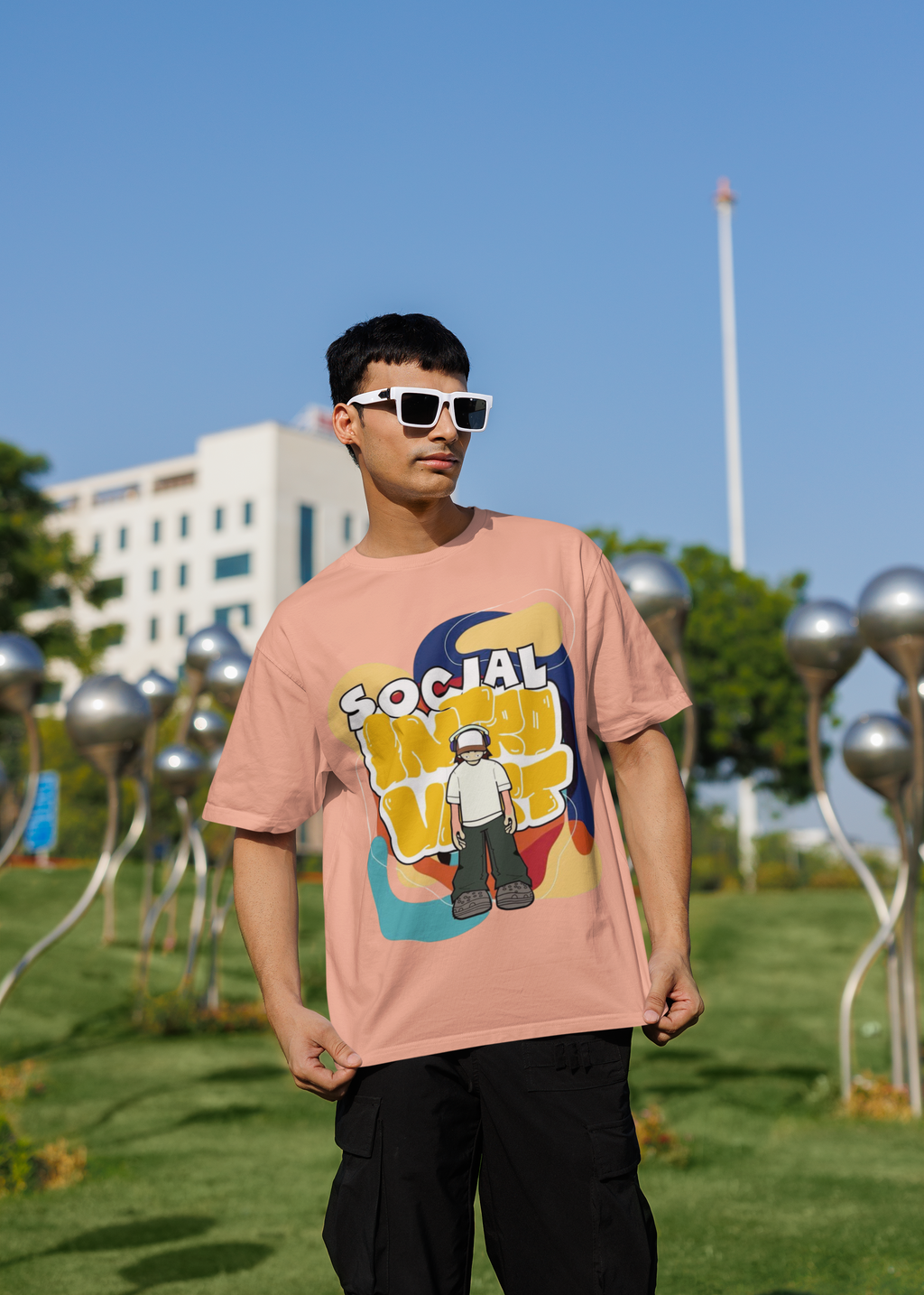 Social Introvert Oversized T-Shirt for Men