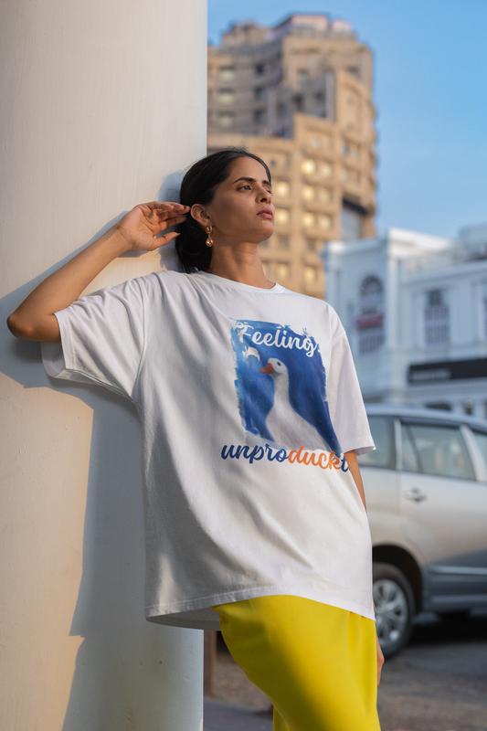 Feeling Unproductive Graphic Oversize T-Shirt for Women