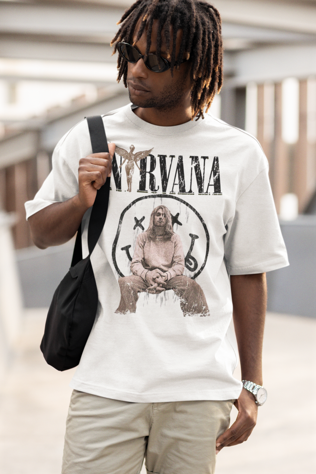 NIRVANA Oversized T-Shirt for Men | Pixalflux